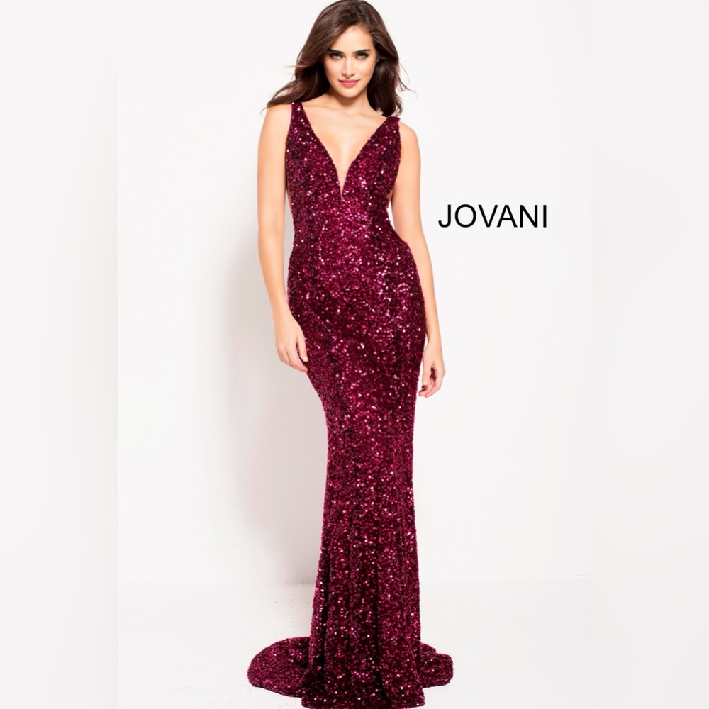 Brand New Jovani Fuchsia Sequin Gown Dress (never worn) NWOT